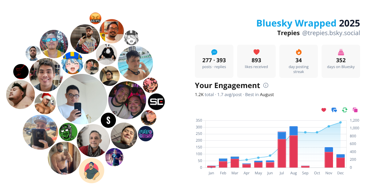 Your Bluesky Wrapped 2025 preview