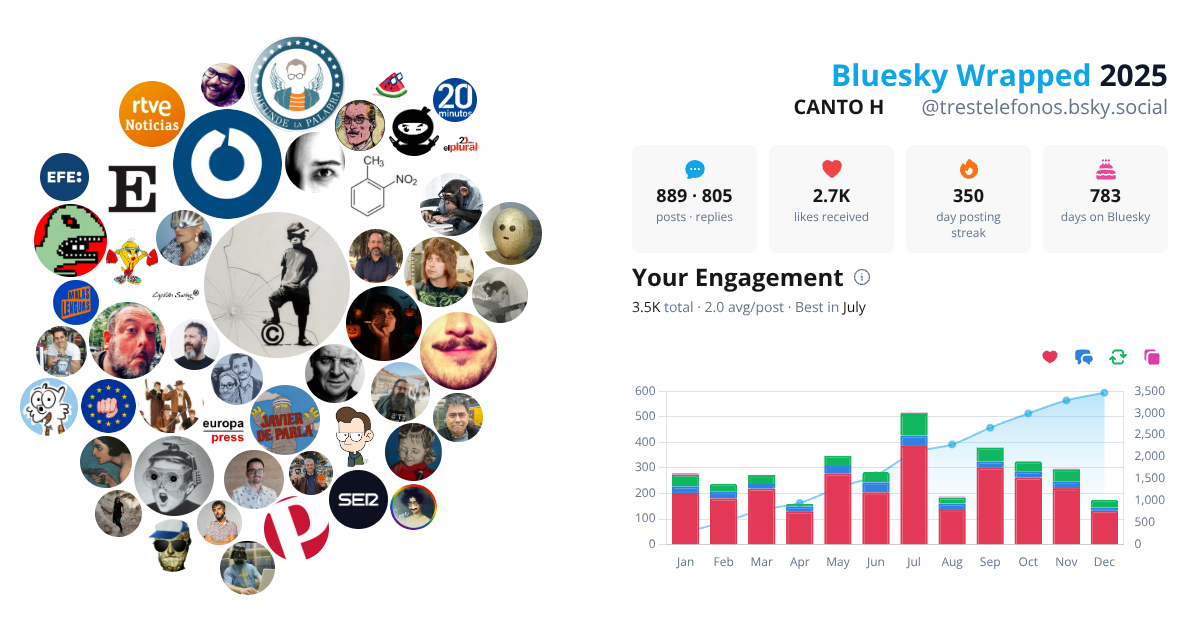 Your Bluesky Wrapped 2025 preview