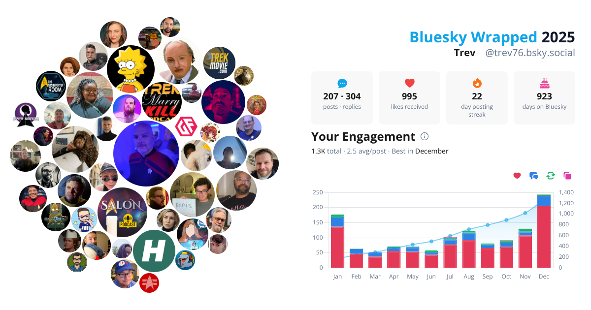 Your Bluesky Wrapped 2025 preview