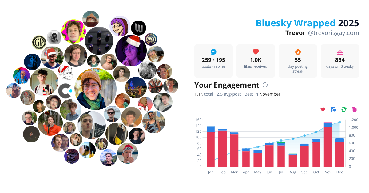 Your Bluesky Wrapped 2025 preview