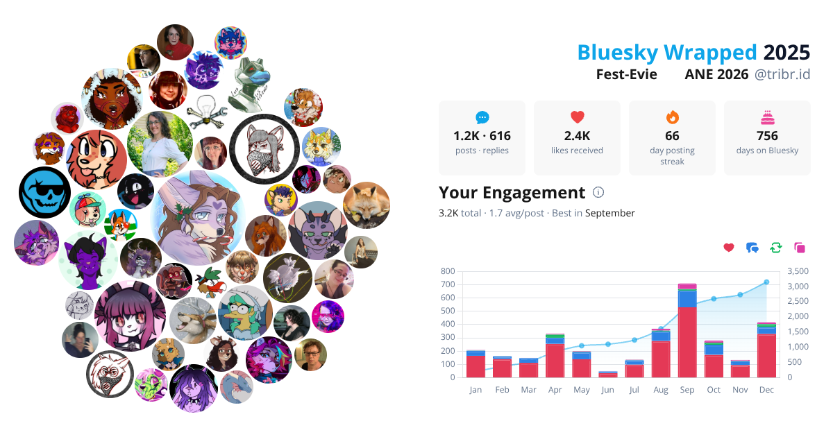 Your Bluesky Wrapped 2025 preview