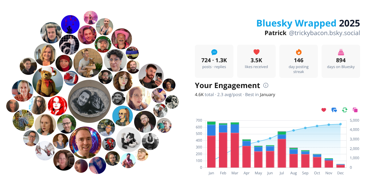 Your Bluesky Wrapped 2025 preview