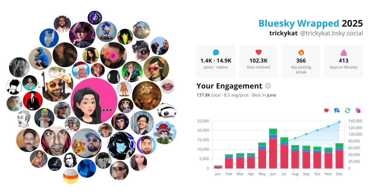 Your Bluesky Wrapped 2025 preview