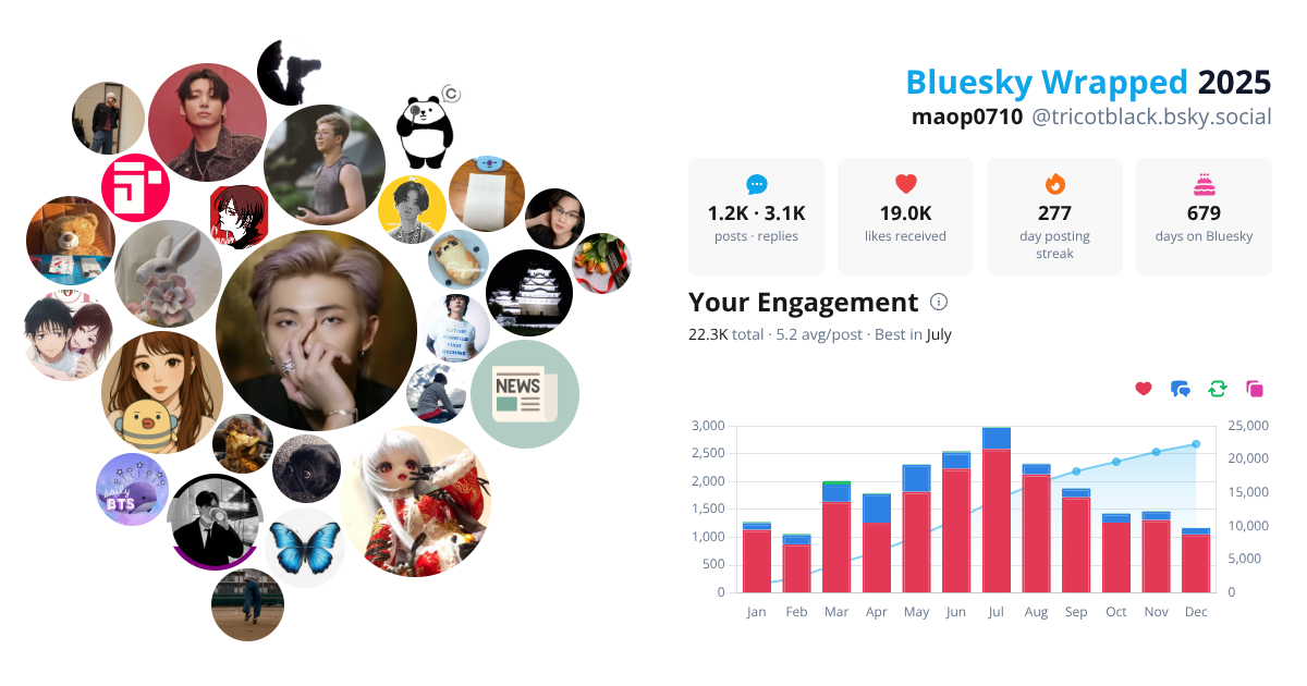 Your Bluesky Wrapped 2025 preview