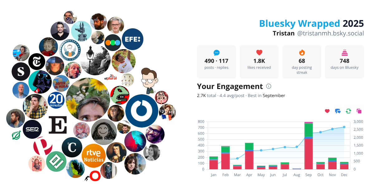Your Bluesky Wrapped 2025 preview