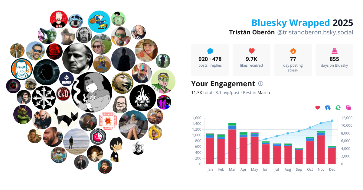 Your Bluesky Wrapped 2025 preview