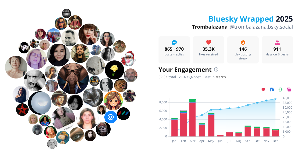 Your Bluesky Wrapped 2025 preview