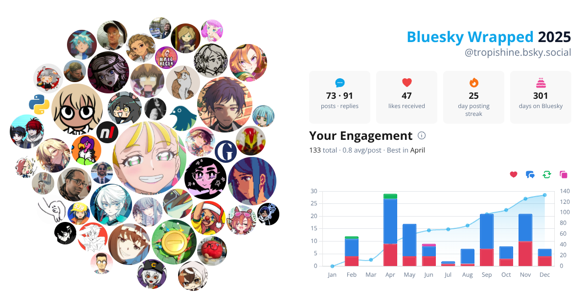 Your Bluesky Wrapped 2025 preview