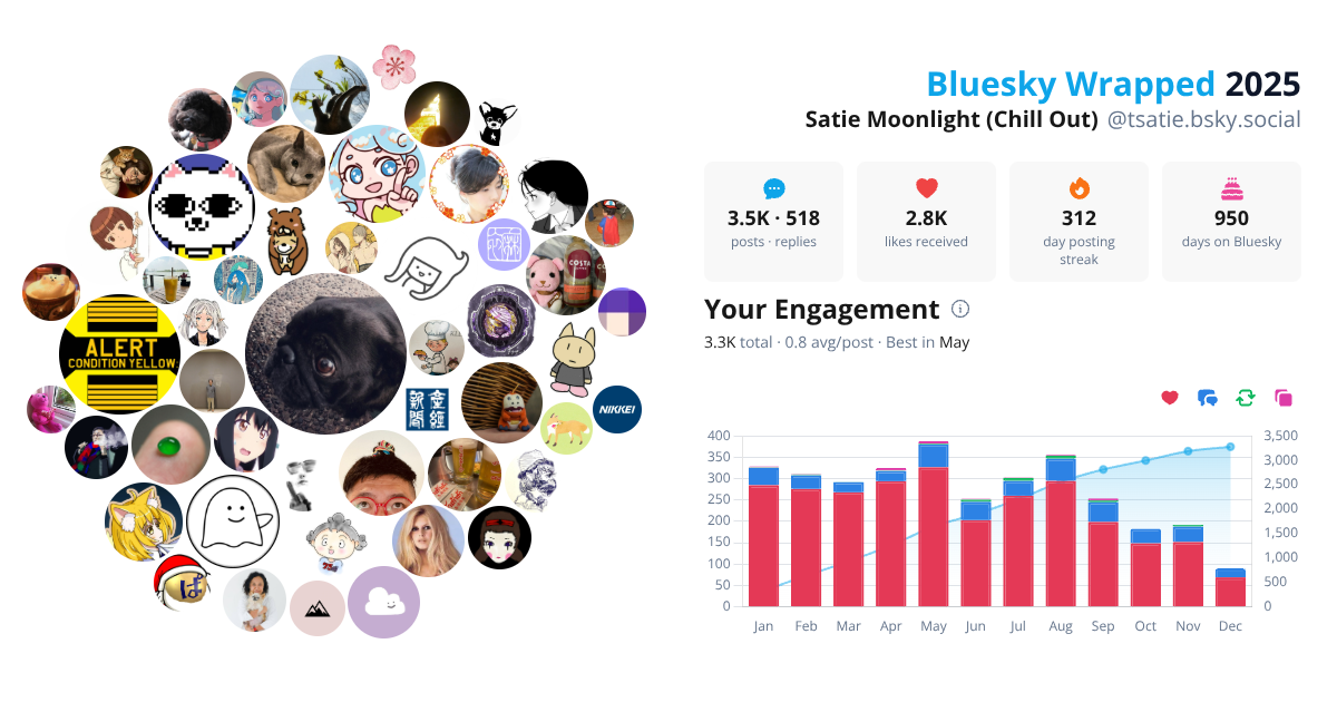 Your Bluesky Wrapped 2025 preview