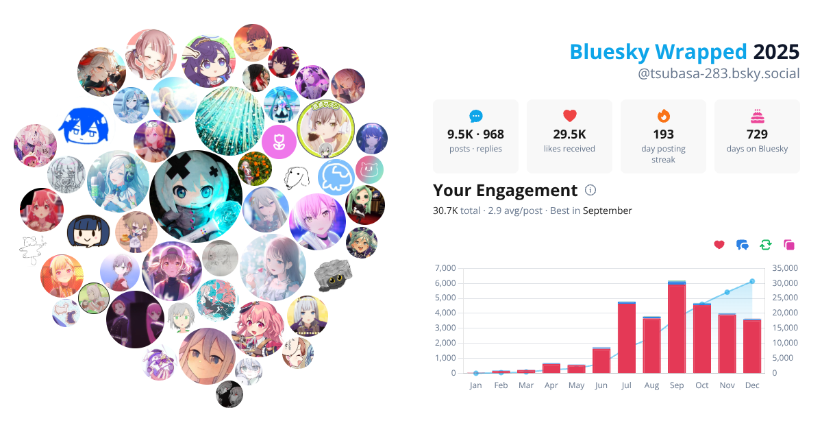Your Bluesky Wrapped 2025 preview