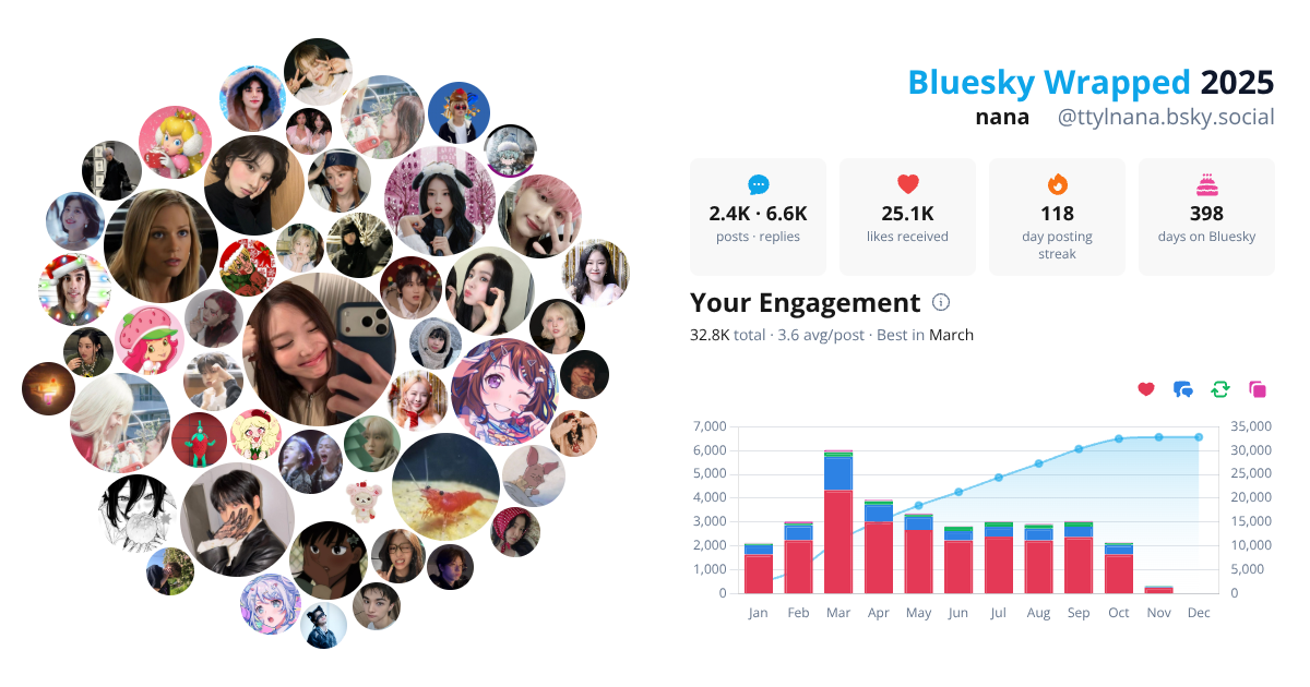 Your Bluesky Wrapped 2025 preview