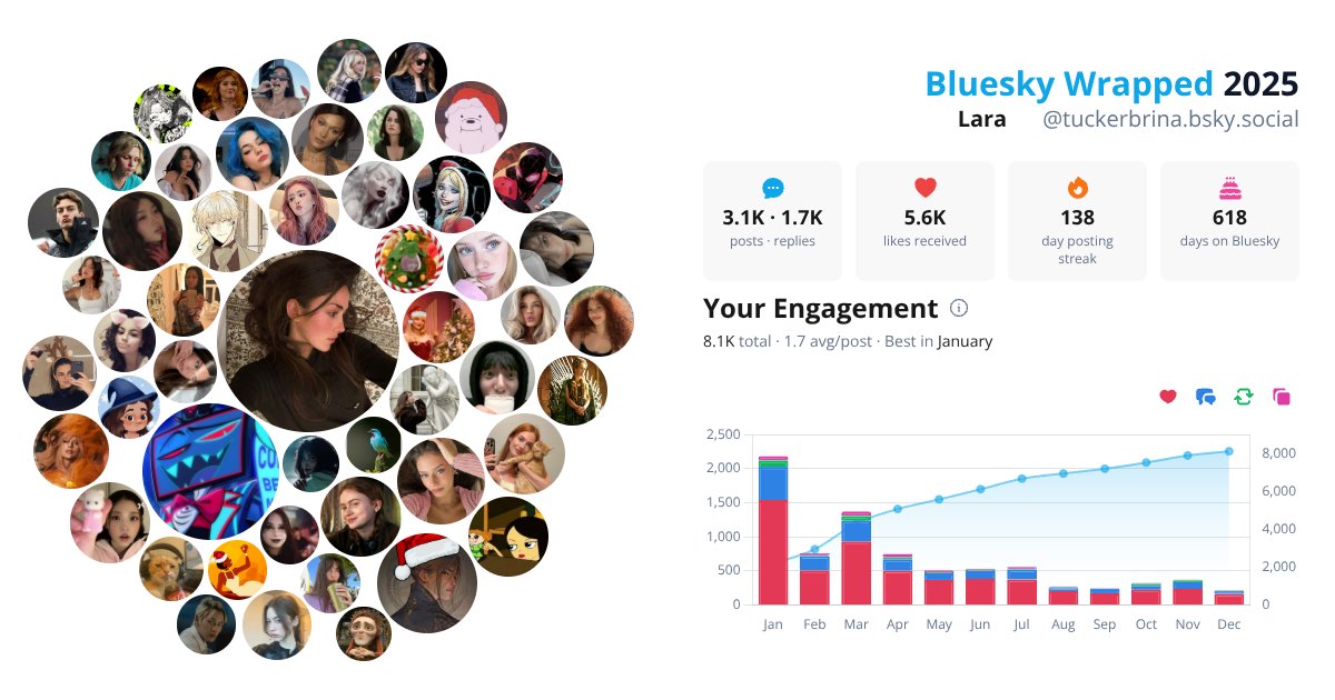 Your Bluesky Wrapped 2025 preview