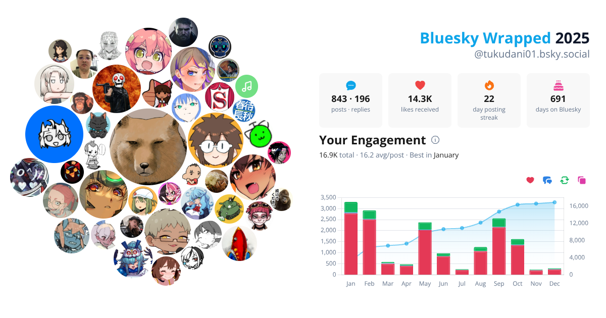 Your Bluesky Wrapped 2025 preview