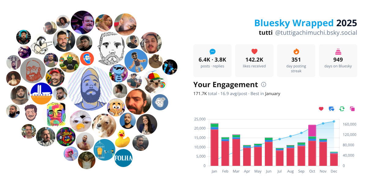 Your Bluesky Wrapped 2025 preview