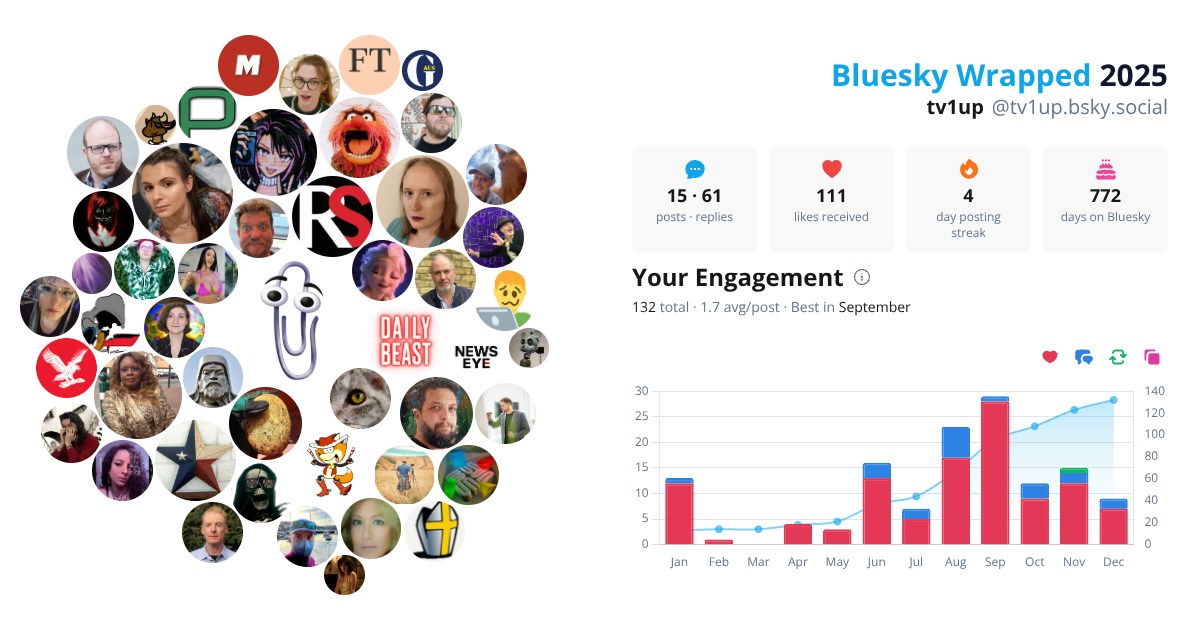 Your Bluesky Wrapped 2025 preview