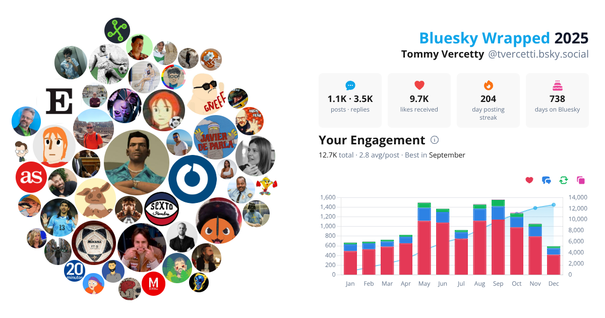 Your Bluesky Wrapped 2025 preview