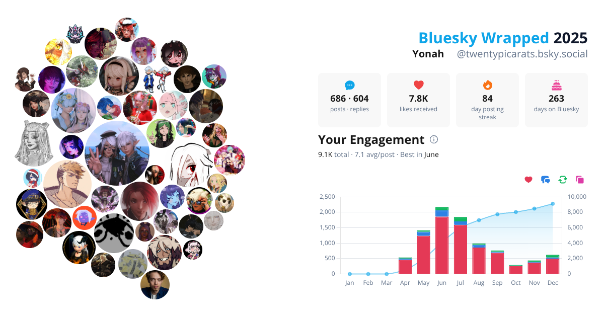Your Bluesky Wrapped 2025 preview