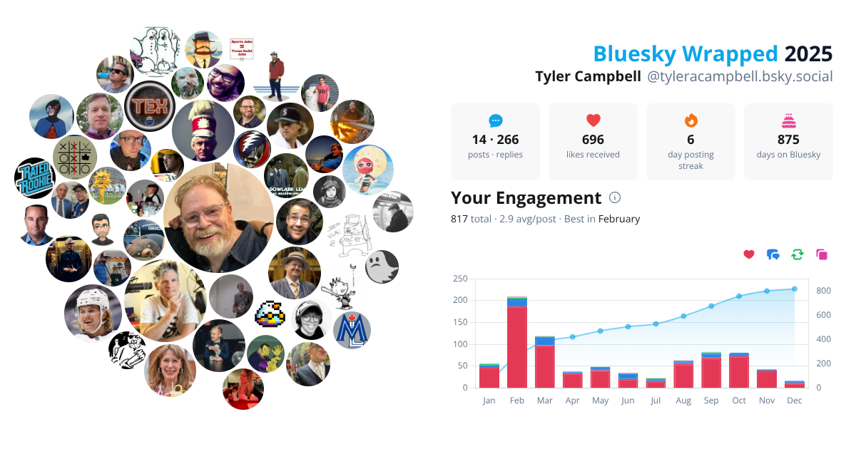 Your Bluesky Wrapped 2025 preview