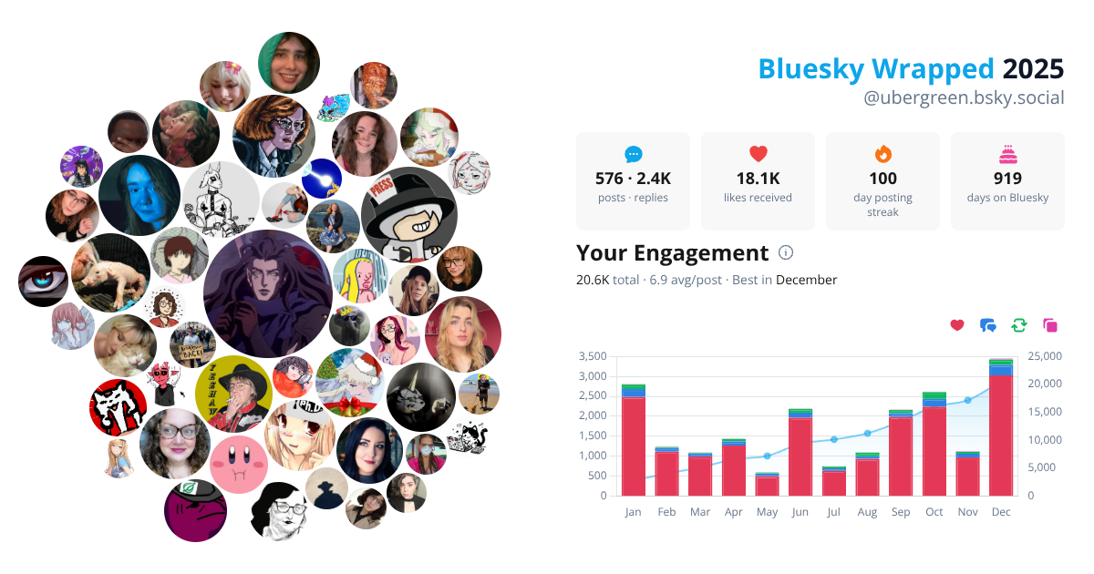 Your Bluesky Wrapped 2025 preview