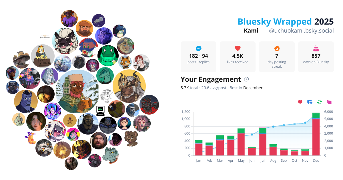 Your Bluesky Wrapped 2025 preview