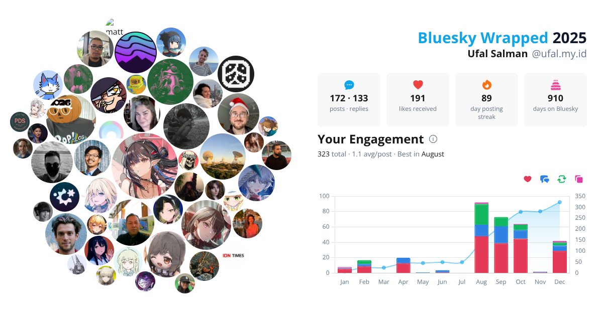 Your Bluesky Wrapped 2025 preview