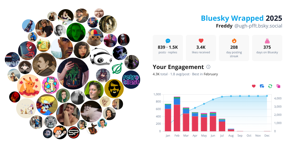 Your Bluesky Wrapped 2025 preview