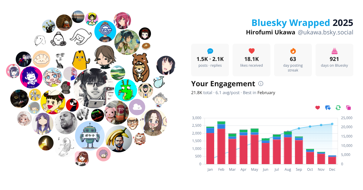 Your Bluesky Wrapped 2025 preview