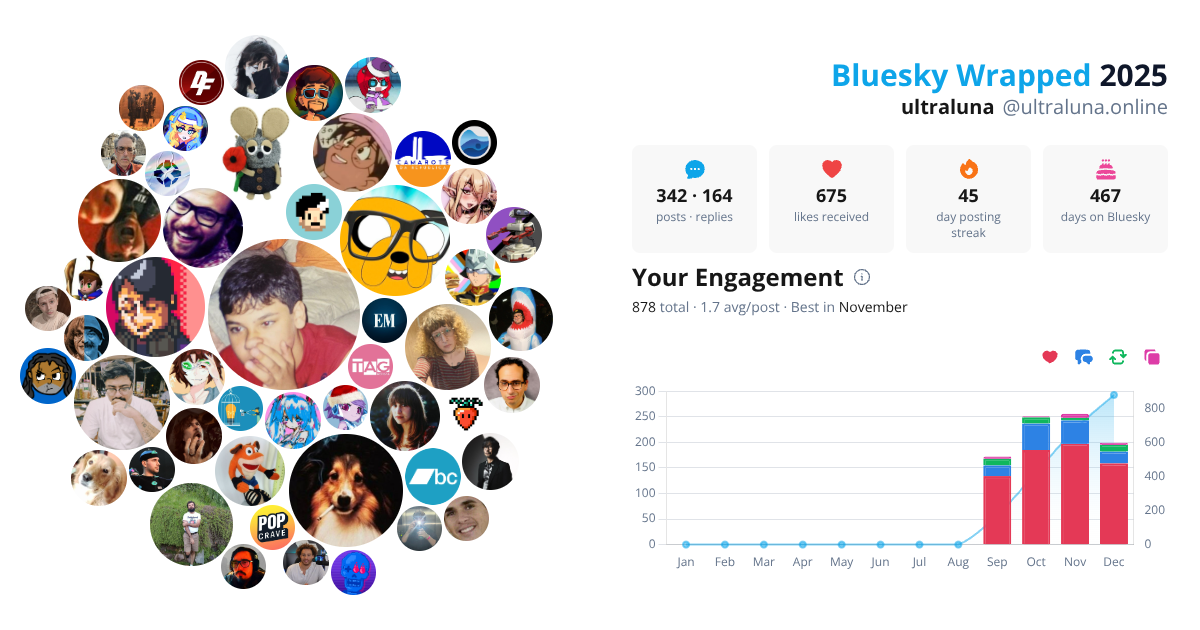 Your Bluesky Wrapped 2025 preview