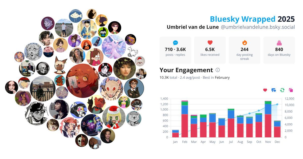 Your Bluesky Wrapped 2025 preview