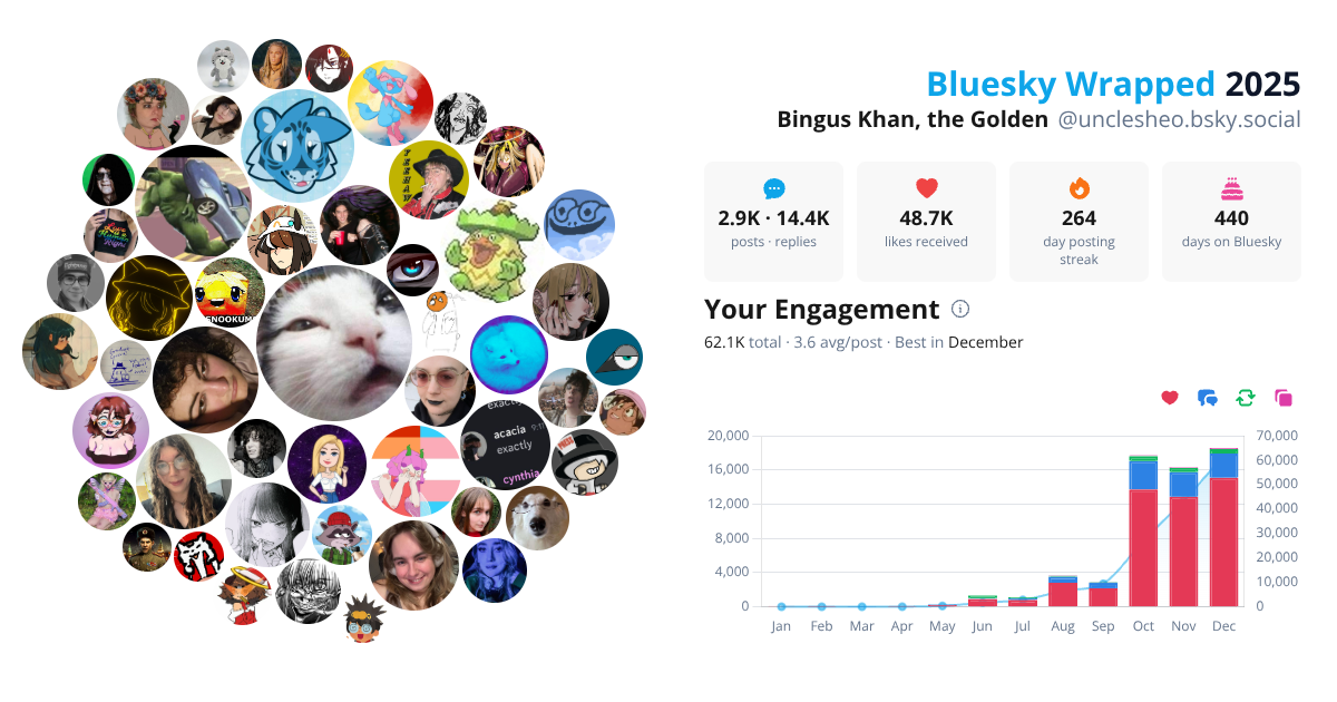 Your Bluesky Wrapped 2025 preview