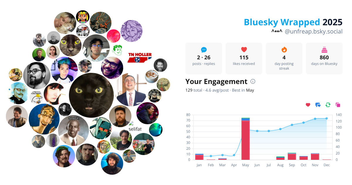 Your Bluesky Wrapped 2025 preview