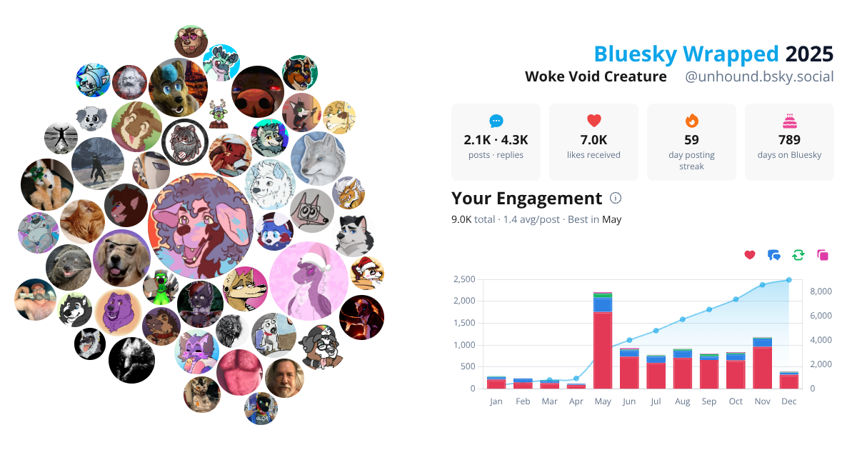 Your Bluesky Wrapped 2025 preview