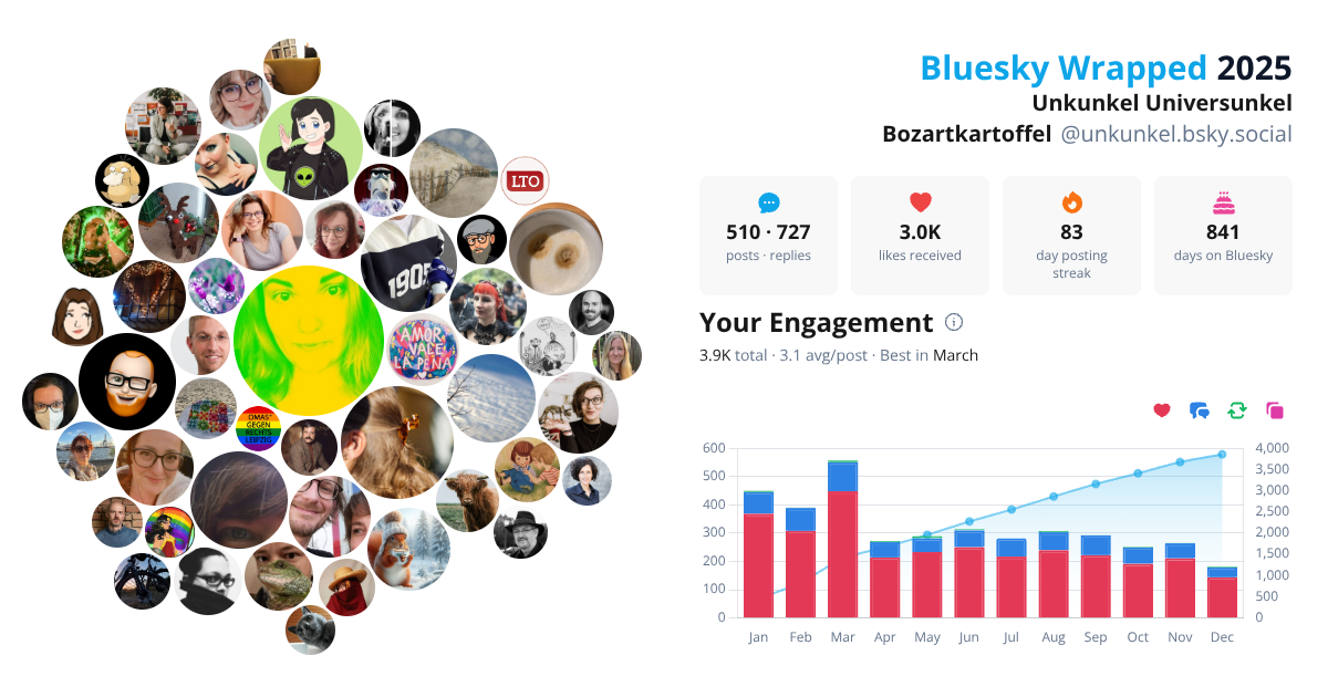 Your Bluesky Wrapped 2025 preview