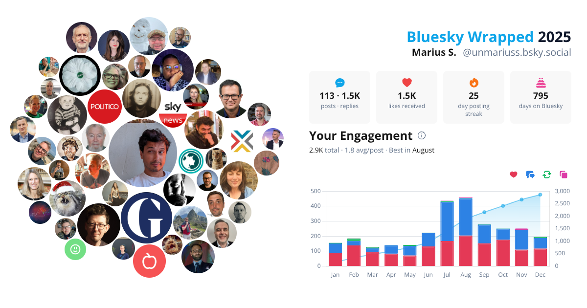 Your Bluesky Wrapped 2025 preview