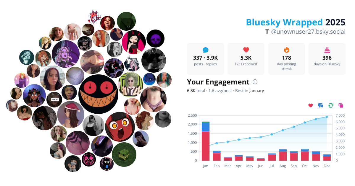 Your Bluesky Wrapped 2025 preview