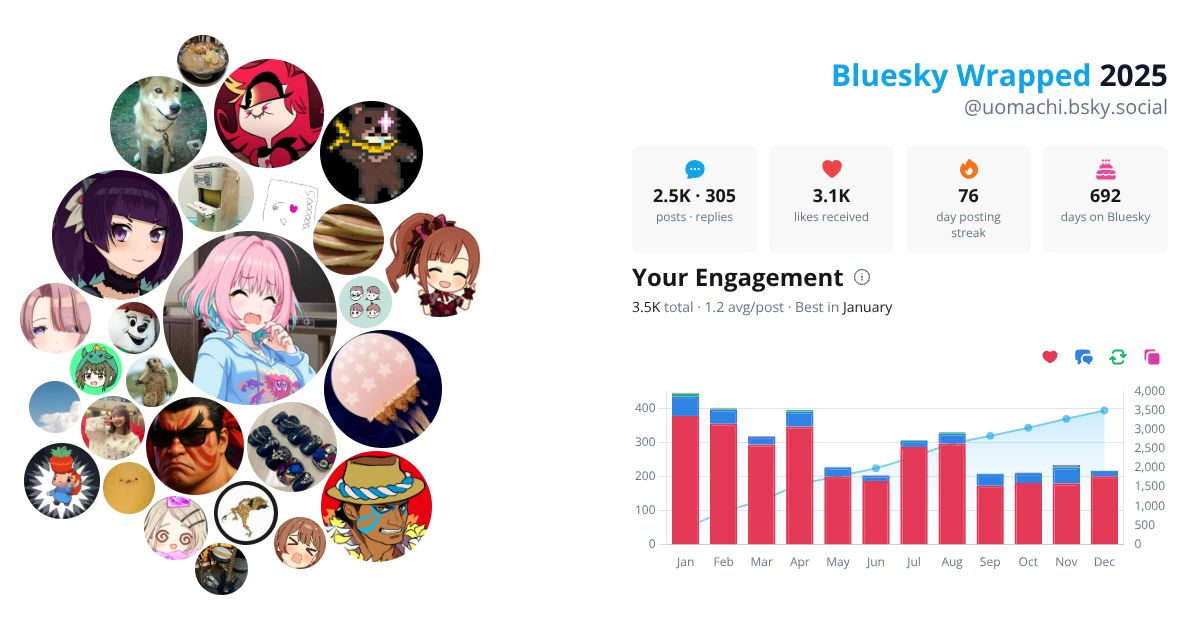 Your Bluesky Wrapped 2025 preview