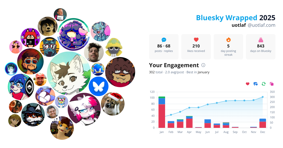 Your Bluesky Wrapped 2025 preview