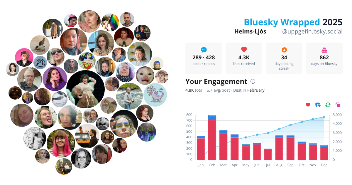 Your Bluesky Wrapped 2025 preview