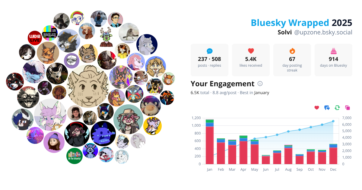 Your Bluesky Wrapped 2025 preview