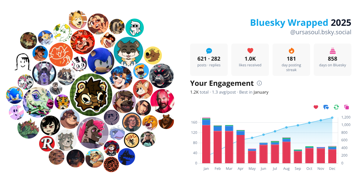 Your Bluesky Wrapped 2025 preview