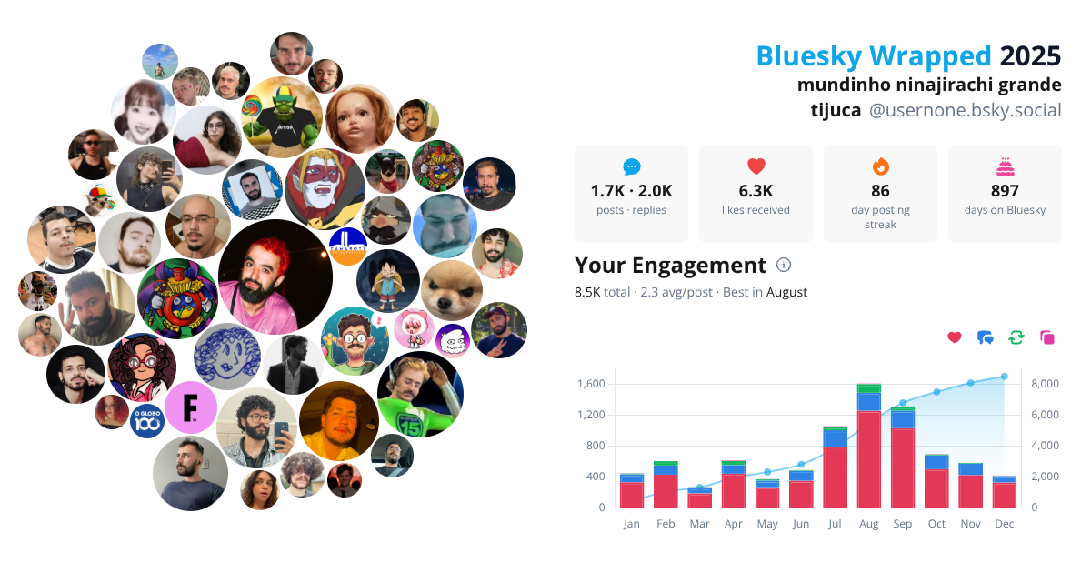 Your Bluesky Wrapped 2025 preview
