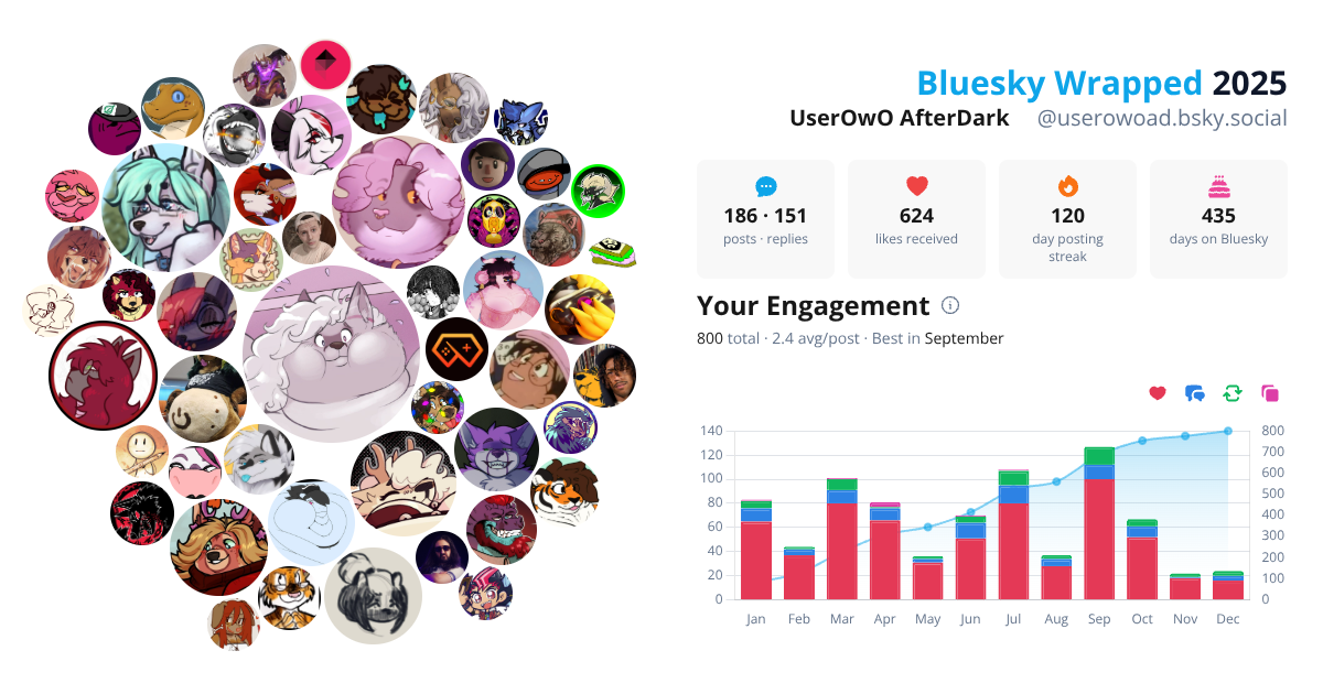 Your Bluesky Wrapped 2025 preview