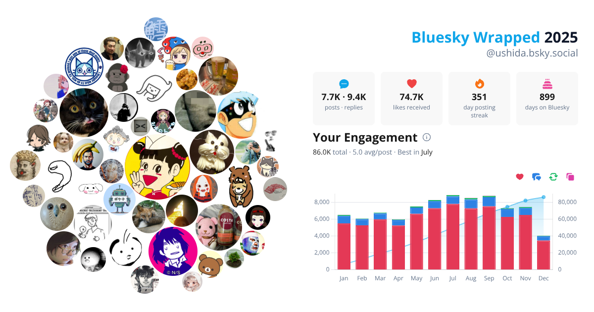 Your Bluesky Wrapped 2025 preview