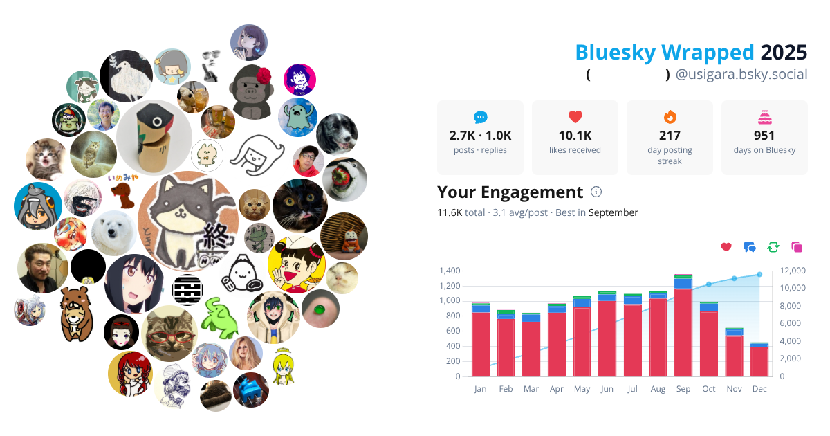 Your Bluesky Wrapped 2025 preview