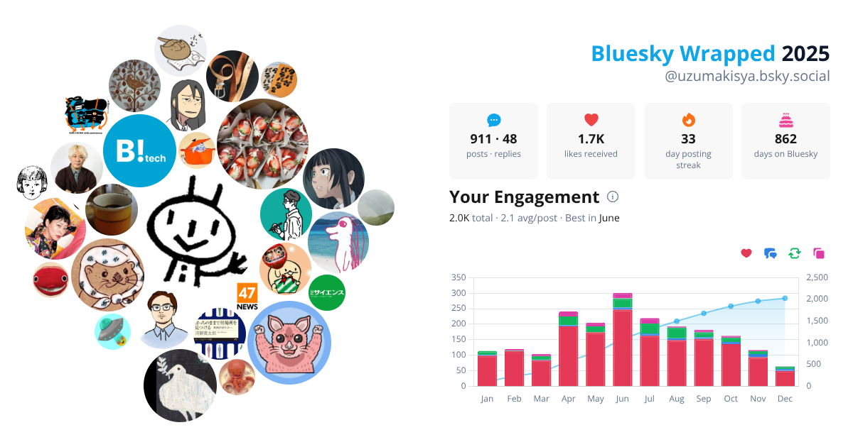 Your Bluesky Wrapped 2025 preview