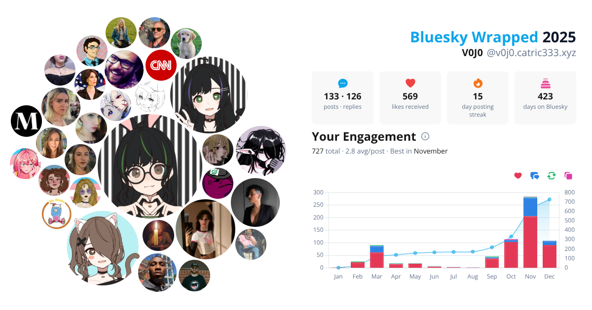 Your Bluesky Wrapped 2025 preview