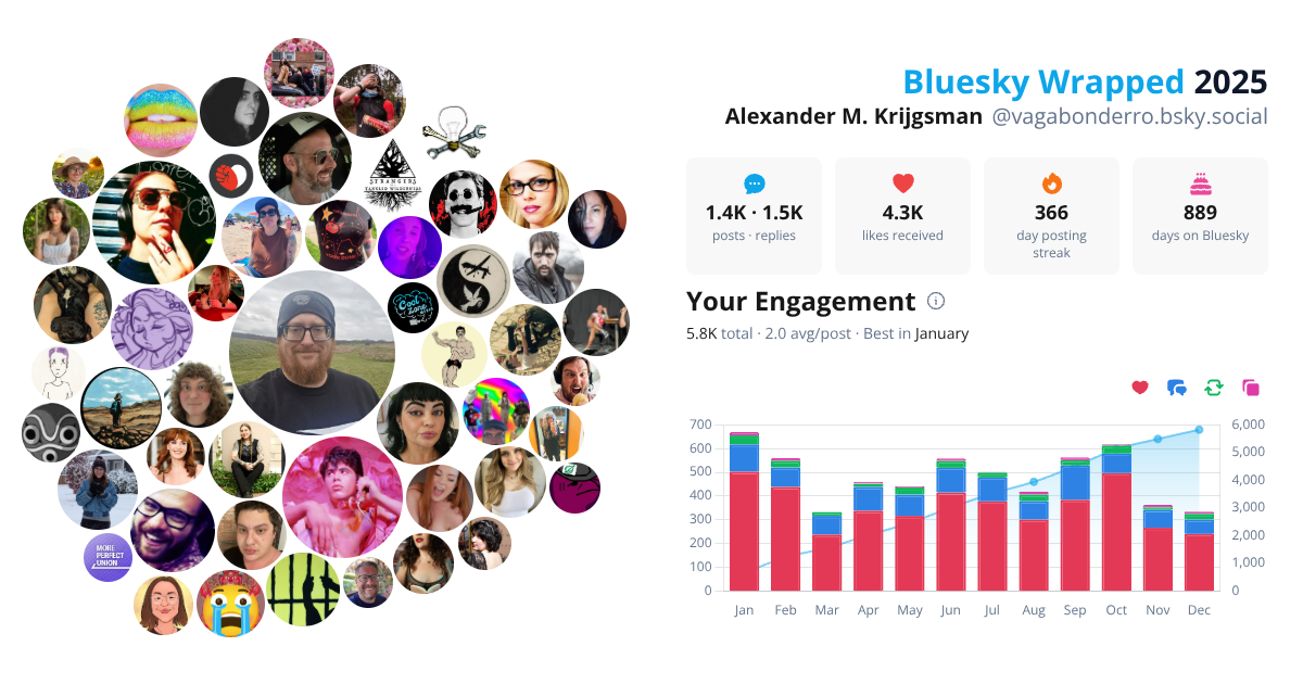 Your Bluesky Wrapped 2025 preview
