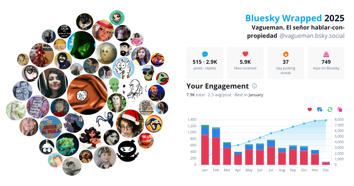 Your Bluesky Wrapped 2025 preview