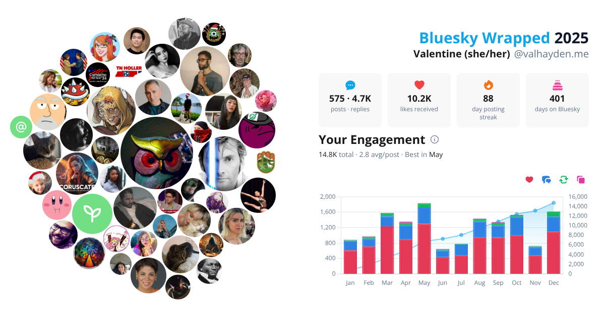 Your Bluesky Wrapped 2025 preview