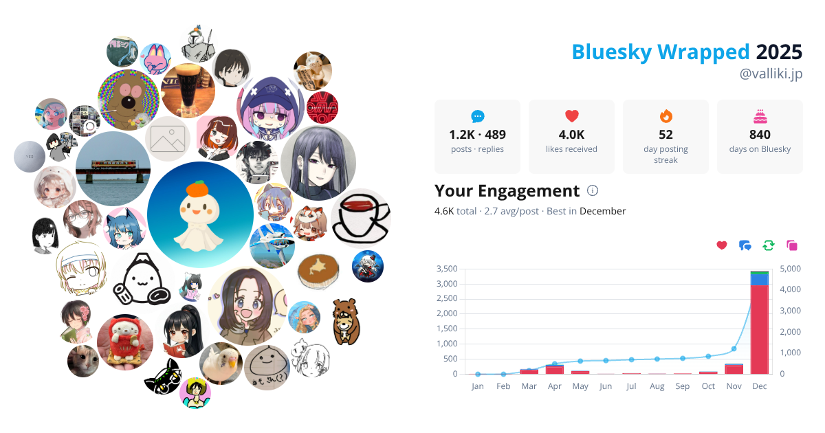 Your Bluesky Wrapped 2025 preview